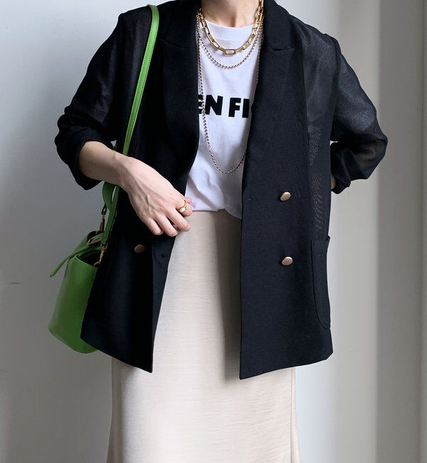  「メッシュダブルジャケット」|テーラードジャケット|