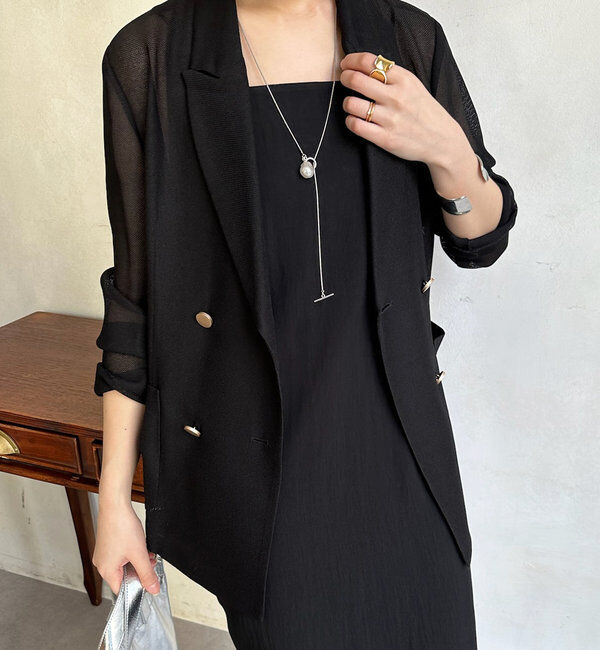  「メッシュダブルジャケット」|テーラードジャケット|