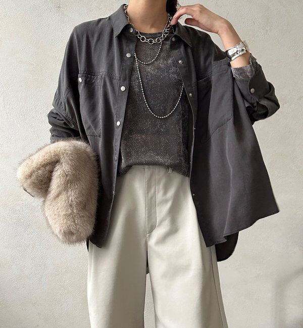  「テンセルワイドシャツ」|シャツ・ブラウス|