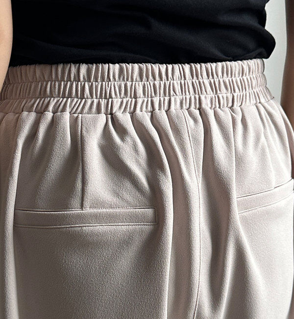 「ボンディングジョーゼットタックワイドパンツ」|チノ|