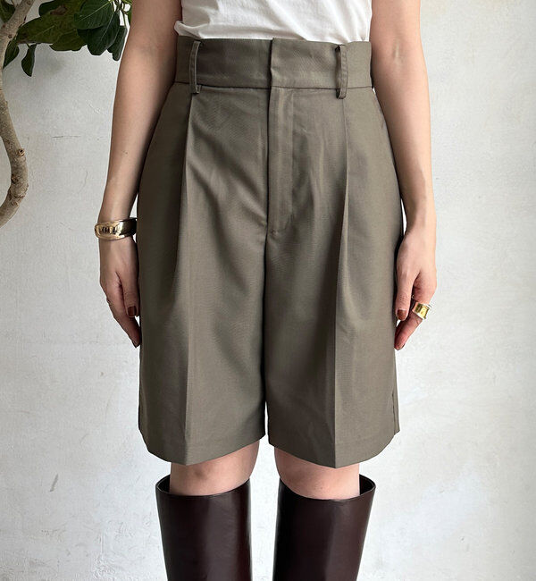  「折り返しカラーベルトショートパンツ」|チノ|