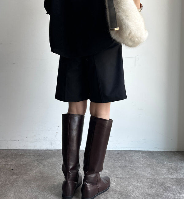  「折り返しカラーベルトショートパンツ」|チノ|