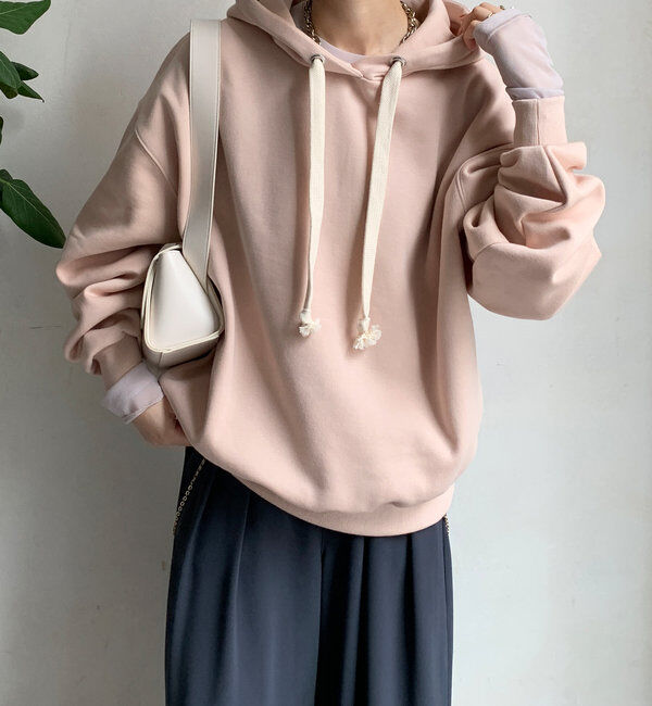  「裏起毛フーディー」|Tシャツ・カットソー|ベビーピンク