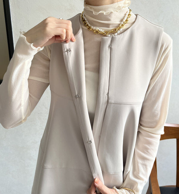  「【オケージョン対応】【WEB限定】モイストポンチティアードベスト」|ベスト・ジレ|