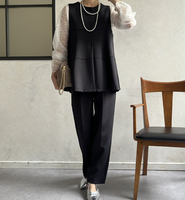  「【オケージョン対応】【WEB限定】モイストポンチティアードベスト」|ベスト・ジレ|