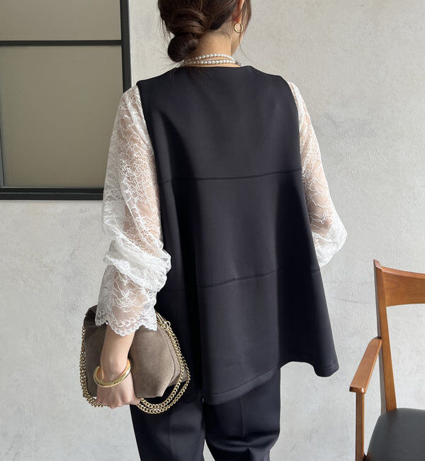  「【オケージョン対応】【WEB限定】モイストポンチティアードベスト」|ベスト・ジレ|