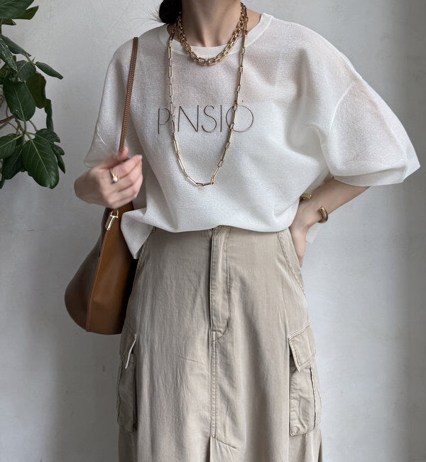  「【WEB限定】シアーPINSIOロゴニット」|ニット・セーター|