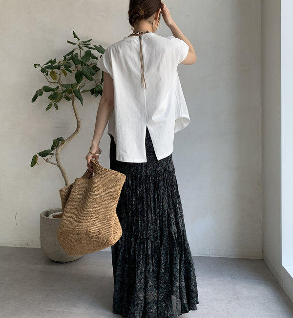  「エンボスバックジップTEE」|Tシャツ・カットソー|