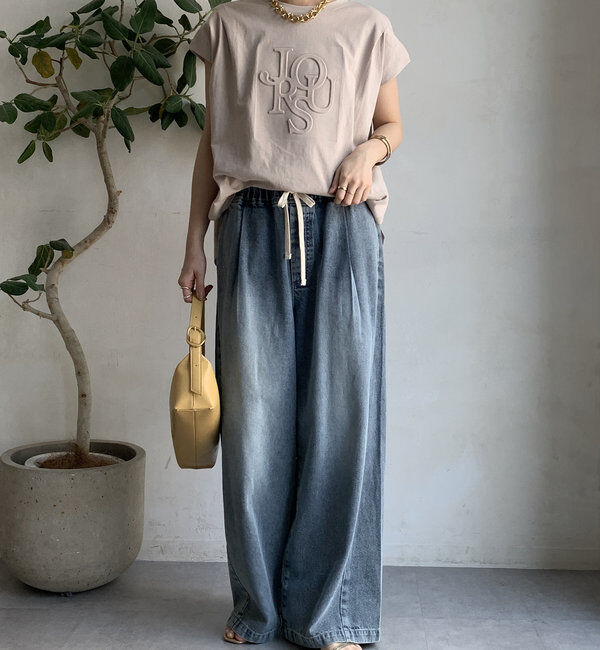  「エンボスバックジップTEE」|Tシャツ・カットソー|