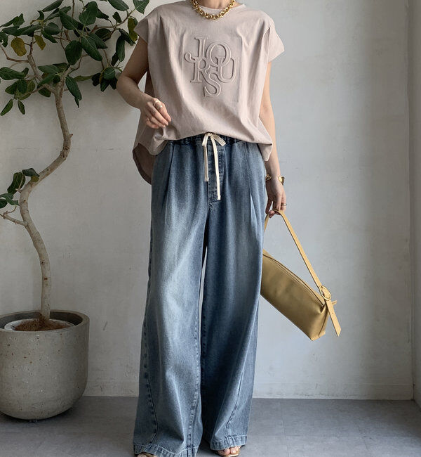  「エンボスバックジップTEE」|Tシャツ・カットソー|