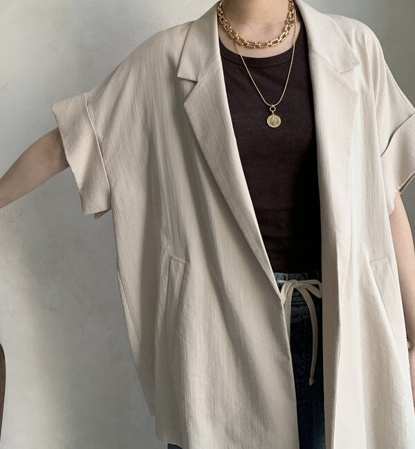  「【WEB限定】ビッグスリーブレスジャケット」|テーラードジャケット|