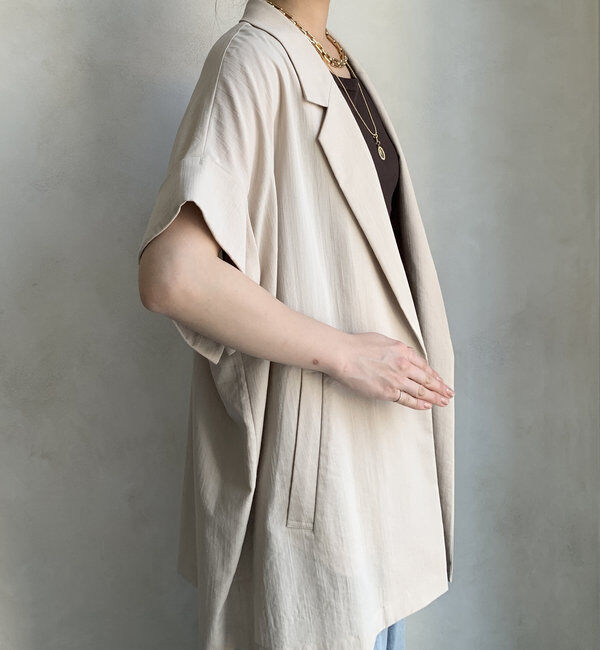  「【WEB限定】ビッグスリーブレスジャケット」|テーラードジャケット|