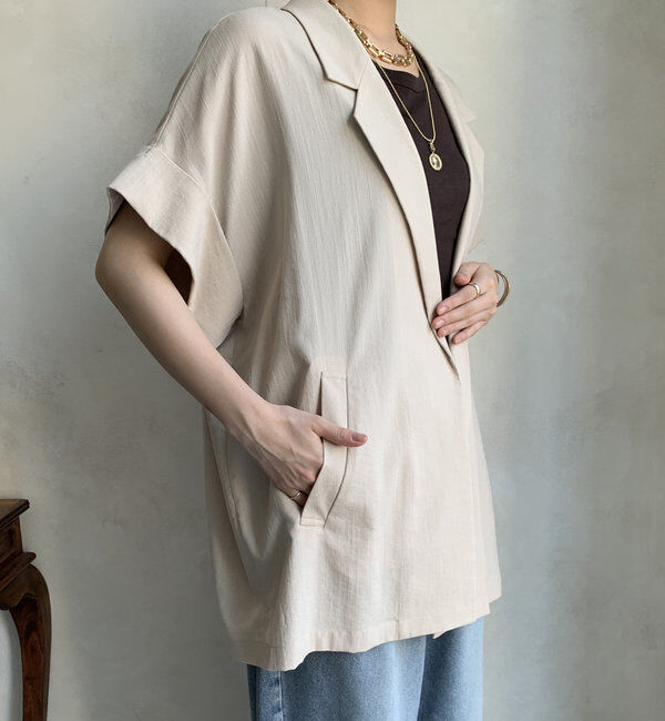  「【WEB限定】ビッグスリーブレスジャケット」|テーラードジャケット|