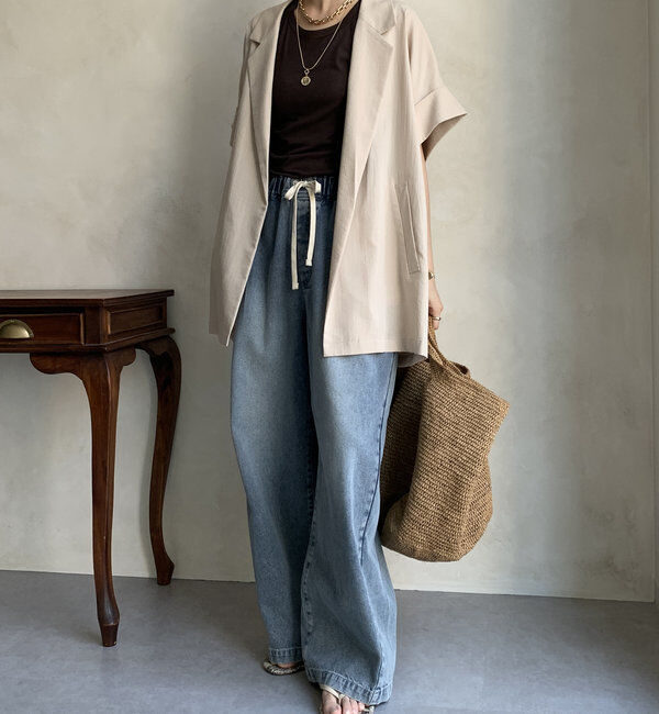  「【WEB限定】ビッグスリーブレスジャケット」|テーラードジャケット|