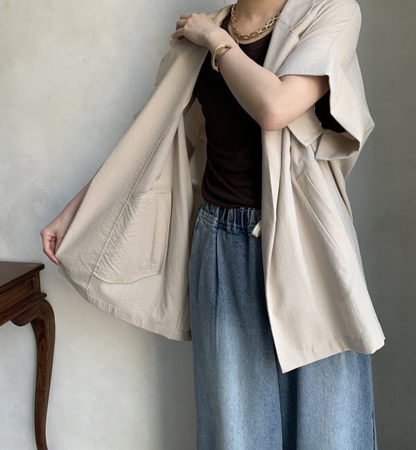  「【WEB限定】ビッグスリーブレスジャケット」|テーラードジャケット|