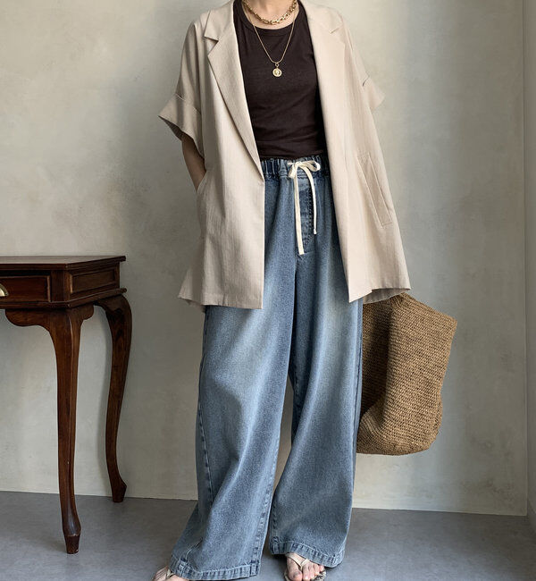  「【WEB限定】ビッグスリーブレスジャケット」|テーラードジャケット|