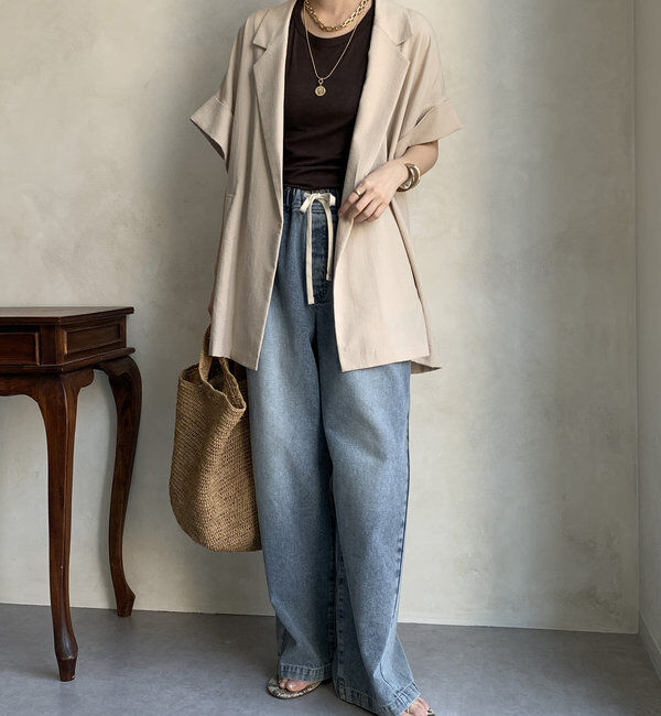  「【WEB限定】ビッグスリーブレスジャケット」|テーラードジャケット|