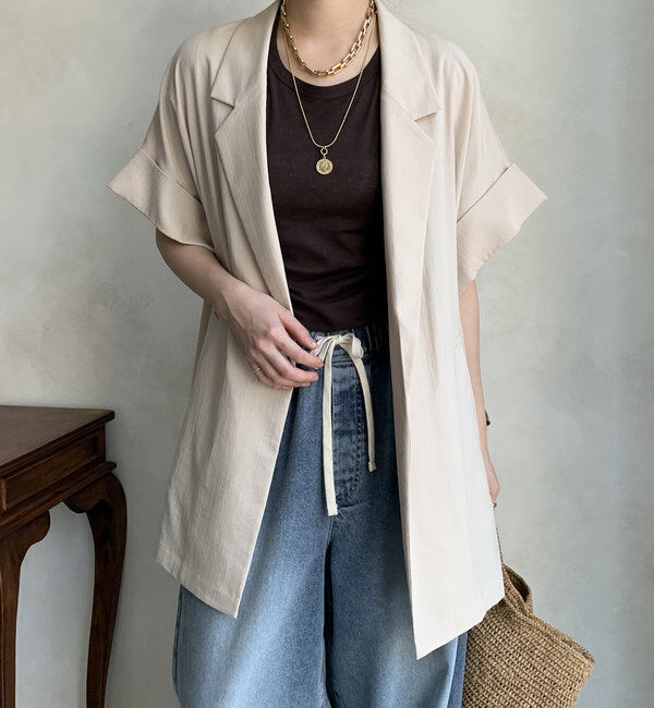  「【WEB限定】ビッグスリーブレスジャケット」|テーラードジャケット|