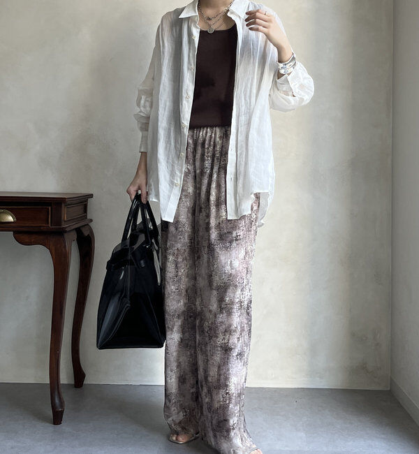  「【WEB限定】カットジャガード柄パンツ」|チノ|