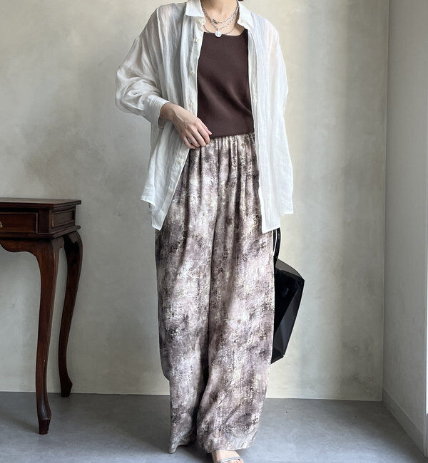  「【WEB限定】カットジャガード柄パンツ」|チノ|