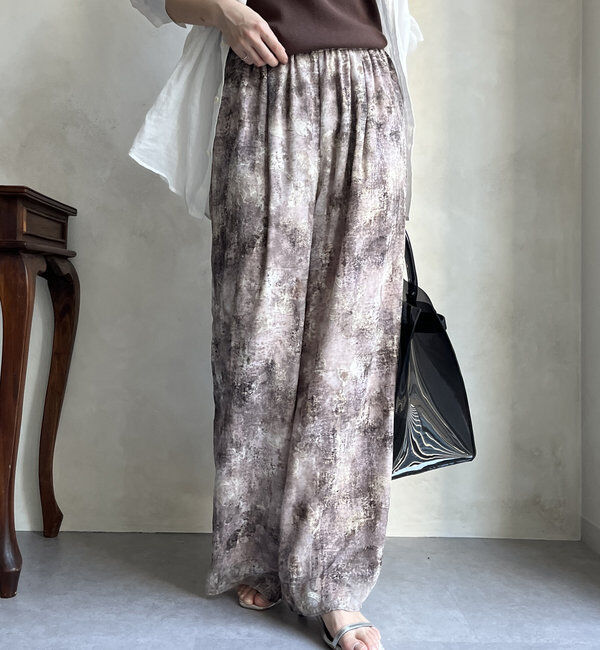  「【WEB限定】カットジャガード柄パンツ」|チノ|