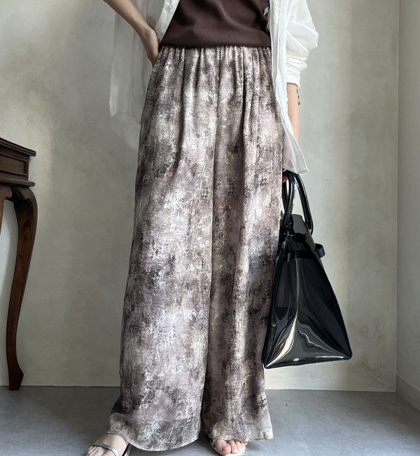  「【WEB限定】カットジャガード柄パンツ」|チノ|