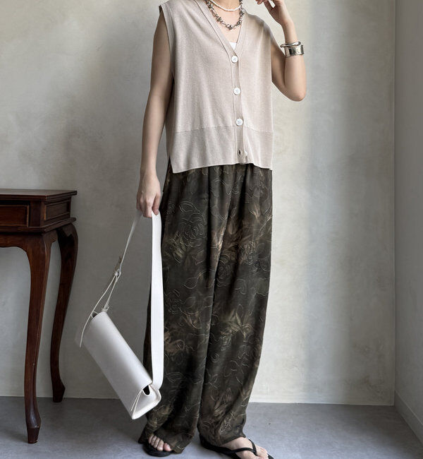  「【WEB限定】カットジャガード柄パンツ」|チノ|