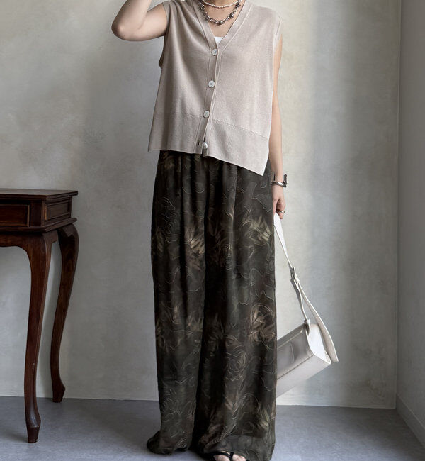  「【WEB限定】カットジャガード柄パンツ」|チノ|