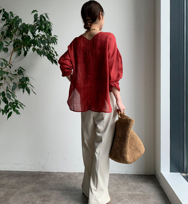  「シアーリネンプルオーバー」|シャツ・ブラウス|