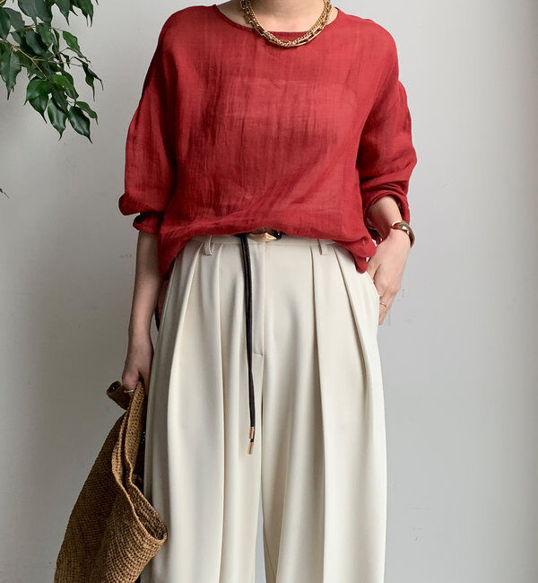  「シアーリネンプルオーバー」|シャツ・ブラウス|