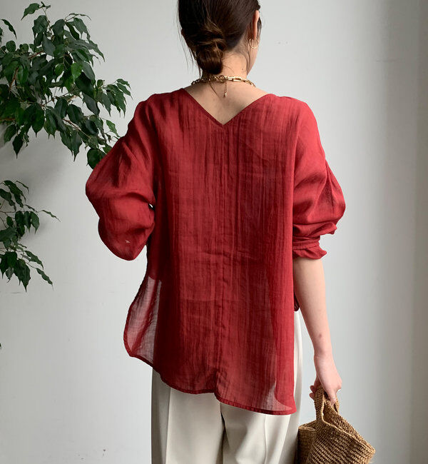  「シアーリネンプルオーバー」|シャツ・ブラウス|