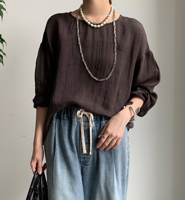  「シアーリネンプルオーバー」|シャツ・ブラウス|