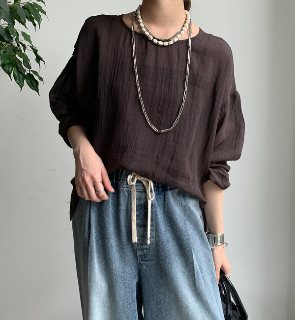  「シアーリネンプルオーバー」|シャツ・ブラウス|