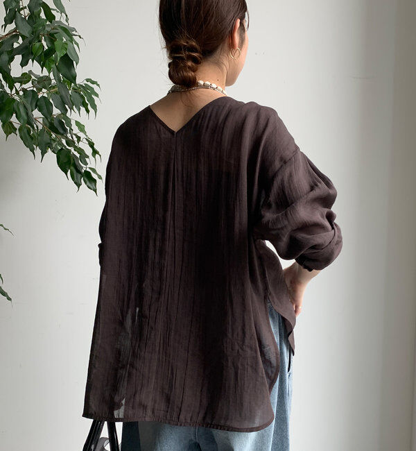  「シアーリネンプルオーバー」|シャツ・ブラウス|