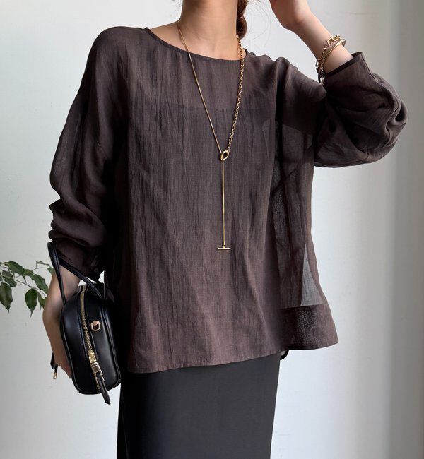  「シアーリネンプルオーバー」|シャツ・ブラウス|