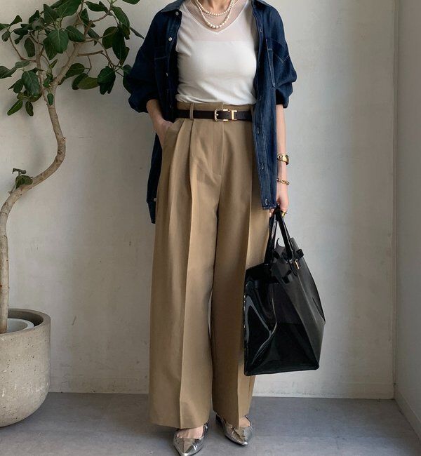  「【WEB限定】シアー切替前後2WAYタンク」|Tシャツ・カットソー|