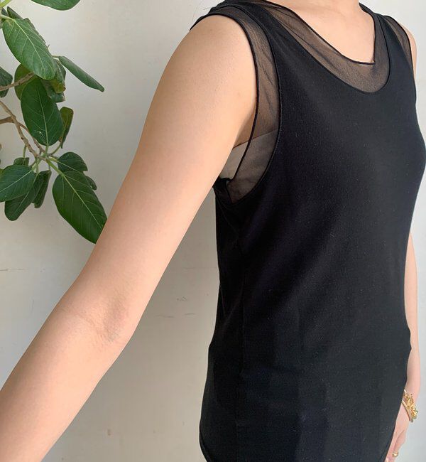  「【WEB限定】シアー切替前後2WAYタンク」|Tシャツ・カットソー|