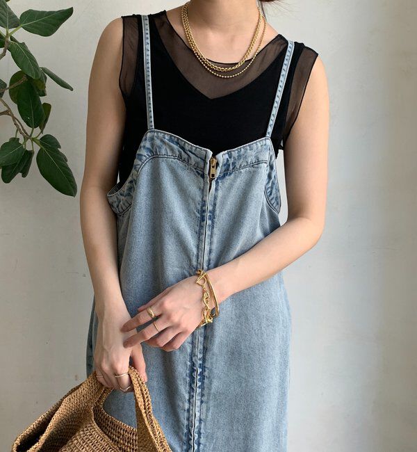  「【WEB限定】シアー切替前後2WAYタンク」|Tシャツ・カットソー|