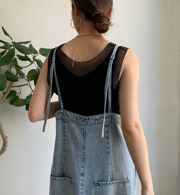  「【WEB限定】シアー切替前後2WAYタンク」|Tシャツ・カットソー|