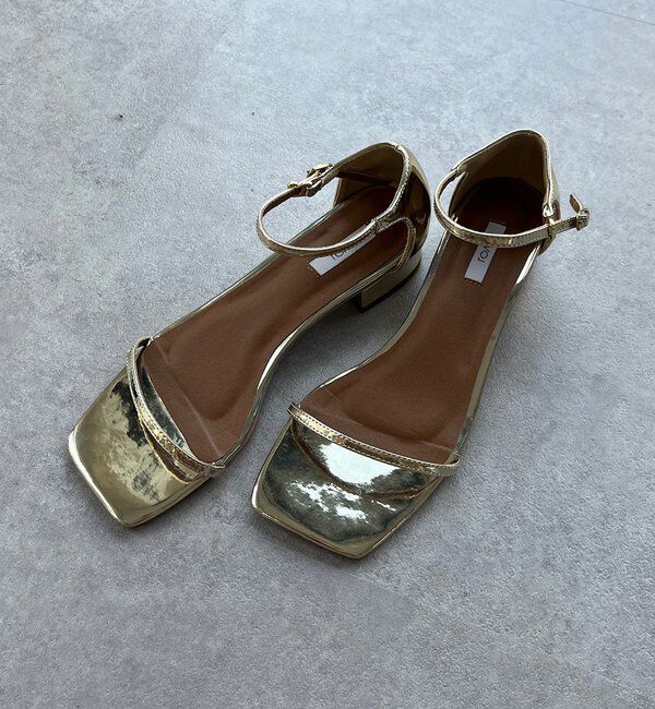  「スクエアストラップサンダル」|サンダル|