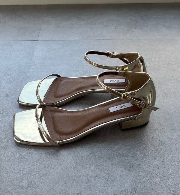  「スクエアストラップサンダル」|サンダル|