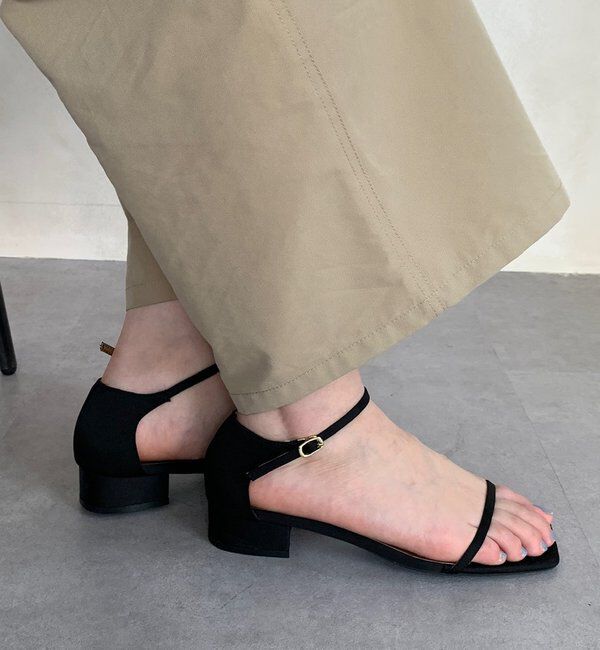  「スクエアストラップサンダル」|サンダル|