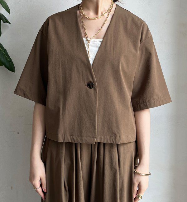  「【WEB限定】接触冷感5分袖ジャケット」|テーラードジャケット|