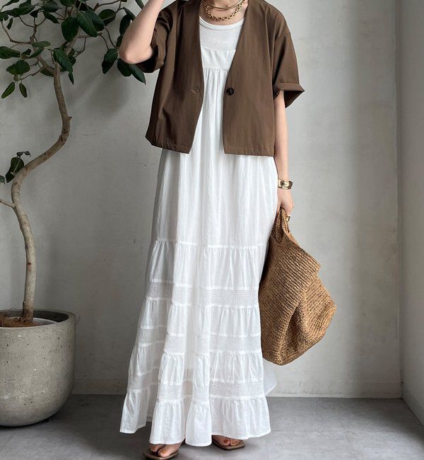  「【WEB限定】接触冷感5分袖ジャケット」|テーラードジャケット|