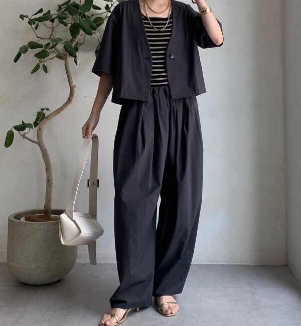  「【WEB限定】接触冷感5分袖ジャケット」|テーラードジャケット|