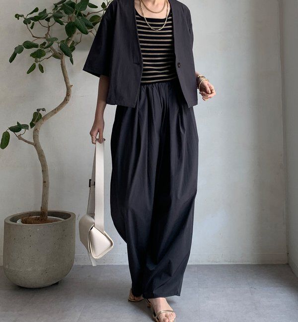  「【WEB限定】接触冷感5分袖ジャケット」|テーラードジャケット|