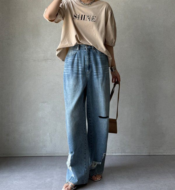  「【WEB限定】ライトドライ天竺ロゴTE」|Tシャツ・カットソー|