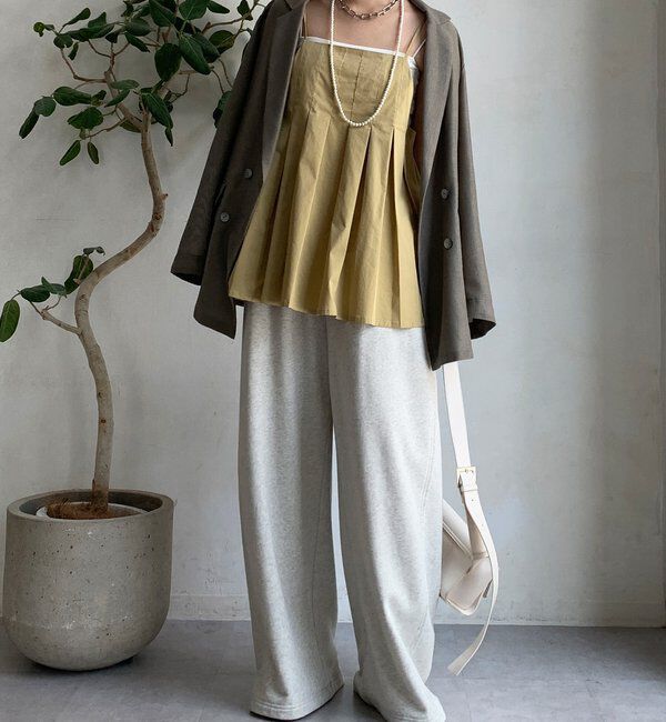  「プリーツチュニックキャミ」|シャツ・ブラウス|