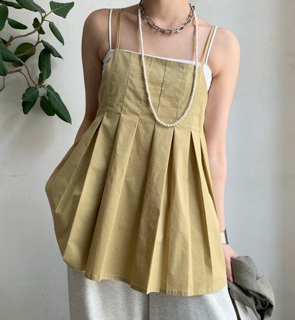  「プリーツチュニックキャミ」|シャツ・ブラウス|