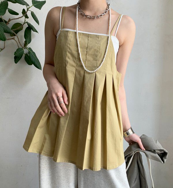  「プリーツチュニックキャミ」|シャツ・ブラウス|